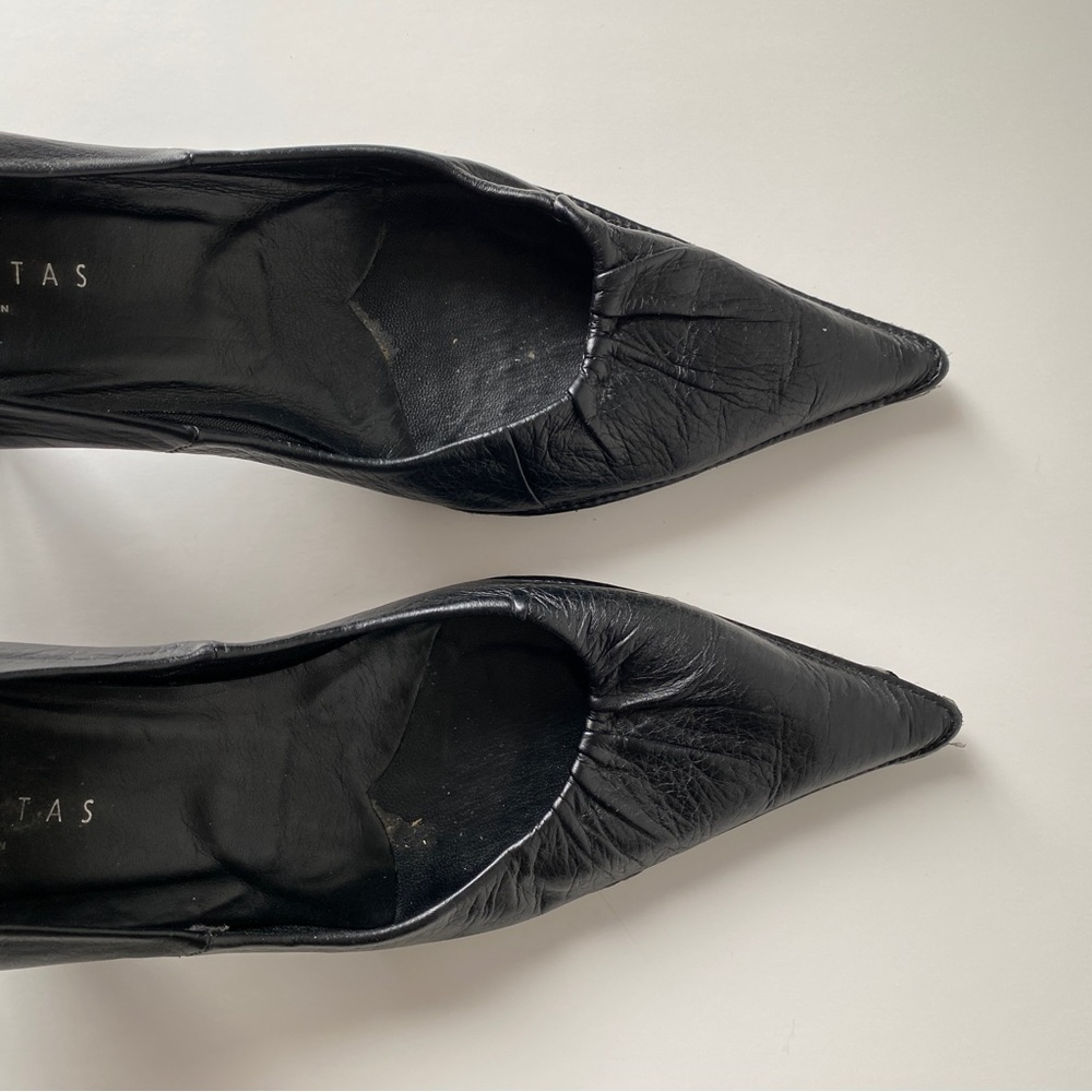 Hispanitas Kitten Heels, Black Leather - Picture 3 of 5
